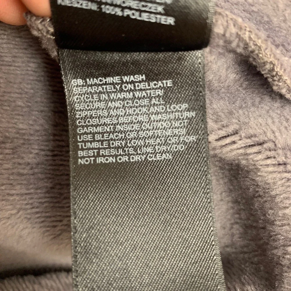 The North Face Fleece Jacket Womens M Gray Full Zip Mock Neck Softshell SOFT - Picture 8 of 10